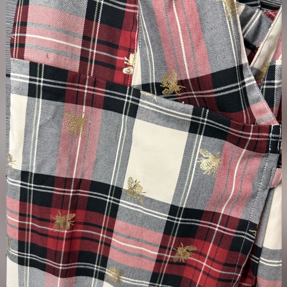 NWT Urban Outfitters Chandler Plaid Gold Bee Jumper Dress Sz Medium - Picture 7 of 10